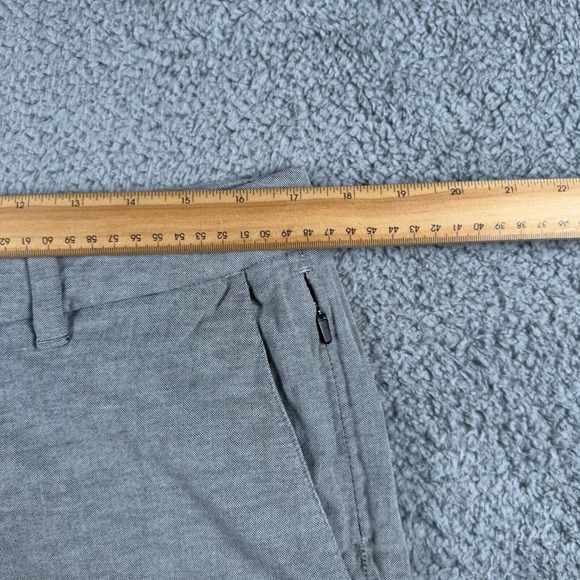 Lululemon Commission Shorts Mens 34 Qwick Oxford Relaxed Chino 11" Inseam Gray - Picture 2 of 9